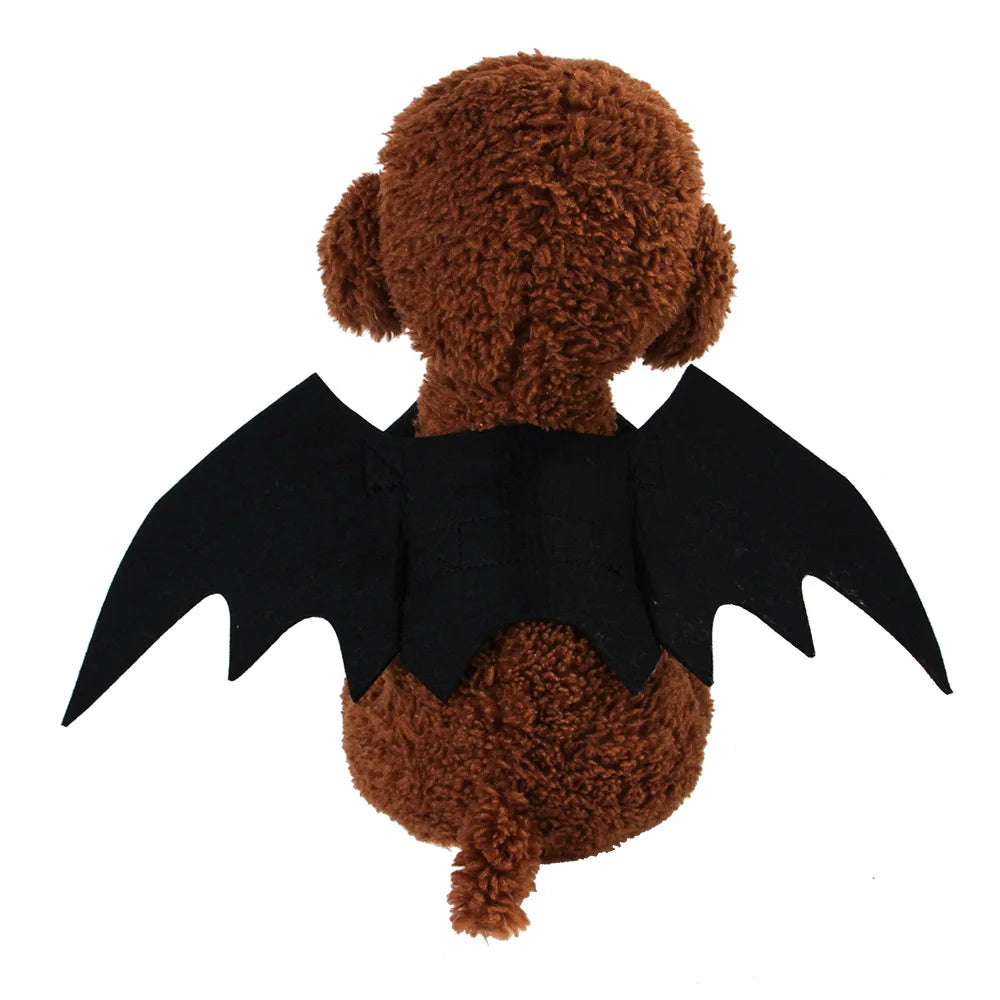 2020 New Halloween Pet Dog Costumes Clothing Black Bat Wings Pet Gift Dress Vampire Black Cute Fancy Halloween Pet Costumes