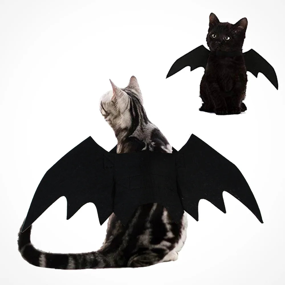 2020 New Halloween Pet Dog Costumes Clothing Black Bat Wings Pet Gift Dress Vampire Black Cute Fancy Halloween Pet Costumes