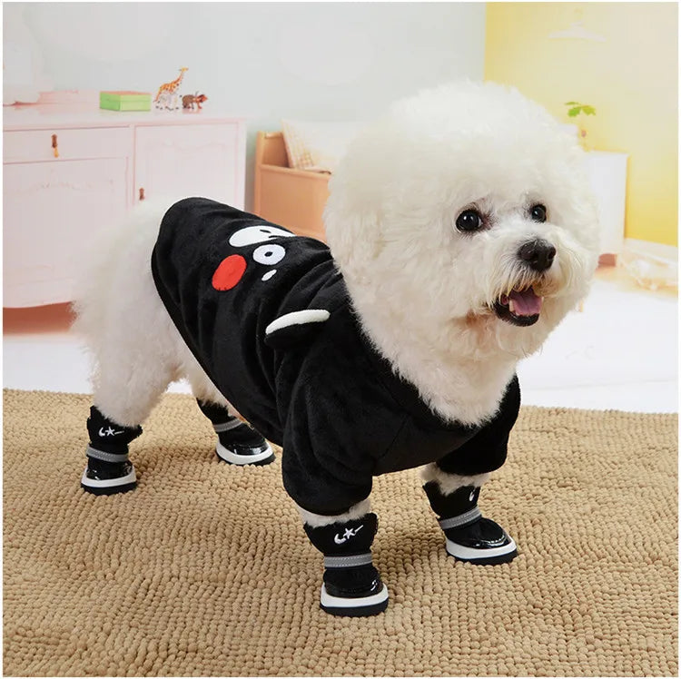 Cartoon Puppy Dog Cat Hoodie Sweatshirt Winter Pet Clothes for Small Dogs French Bulldog Pug Coat Jacket Dogs Pets Clothing Suit