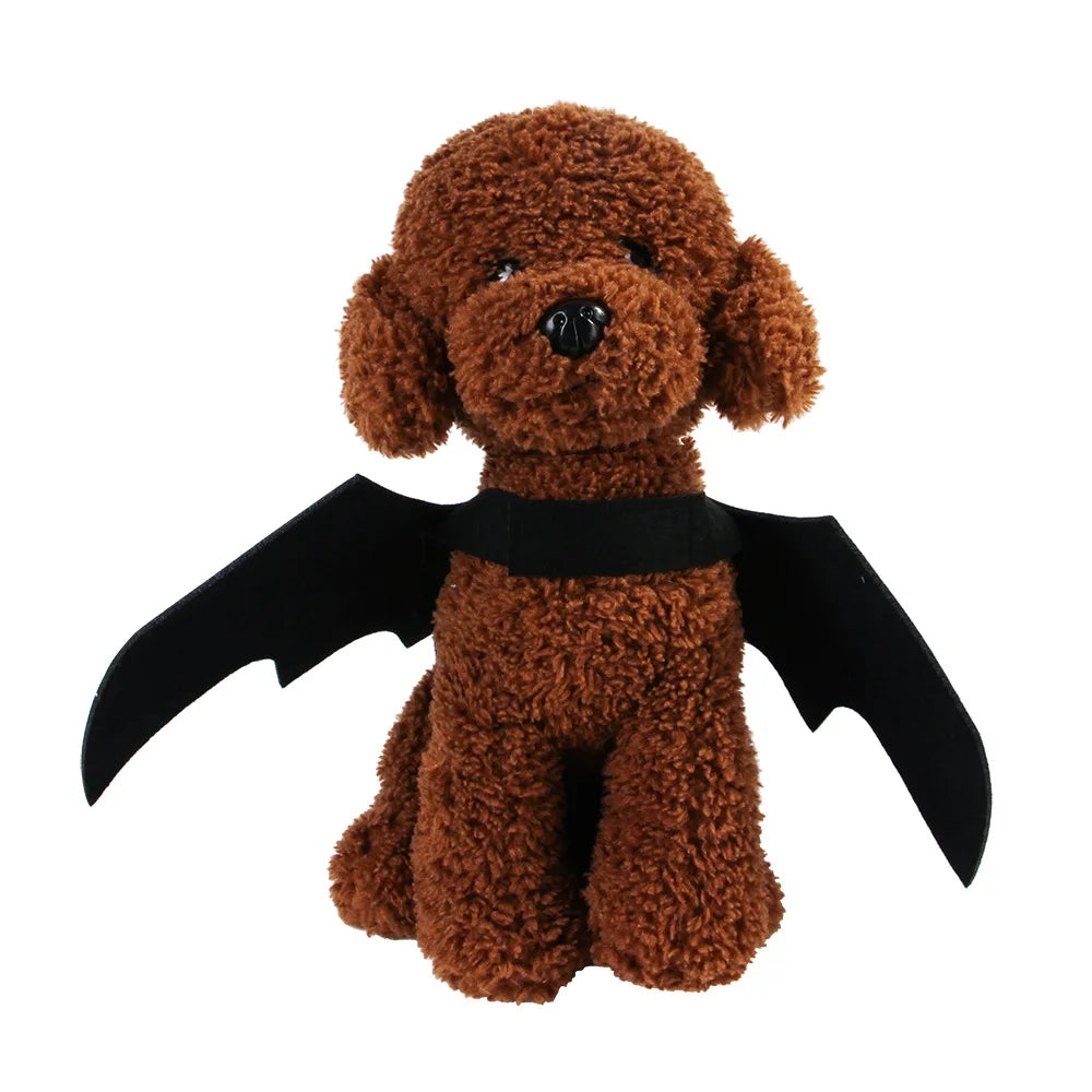 2020 New Halloween Pet Dog Costumes Clothing Black Bat Wings Pet Gift Dress Vampire Black Cute Fancy Halloween Pet Costumes