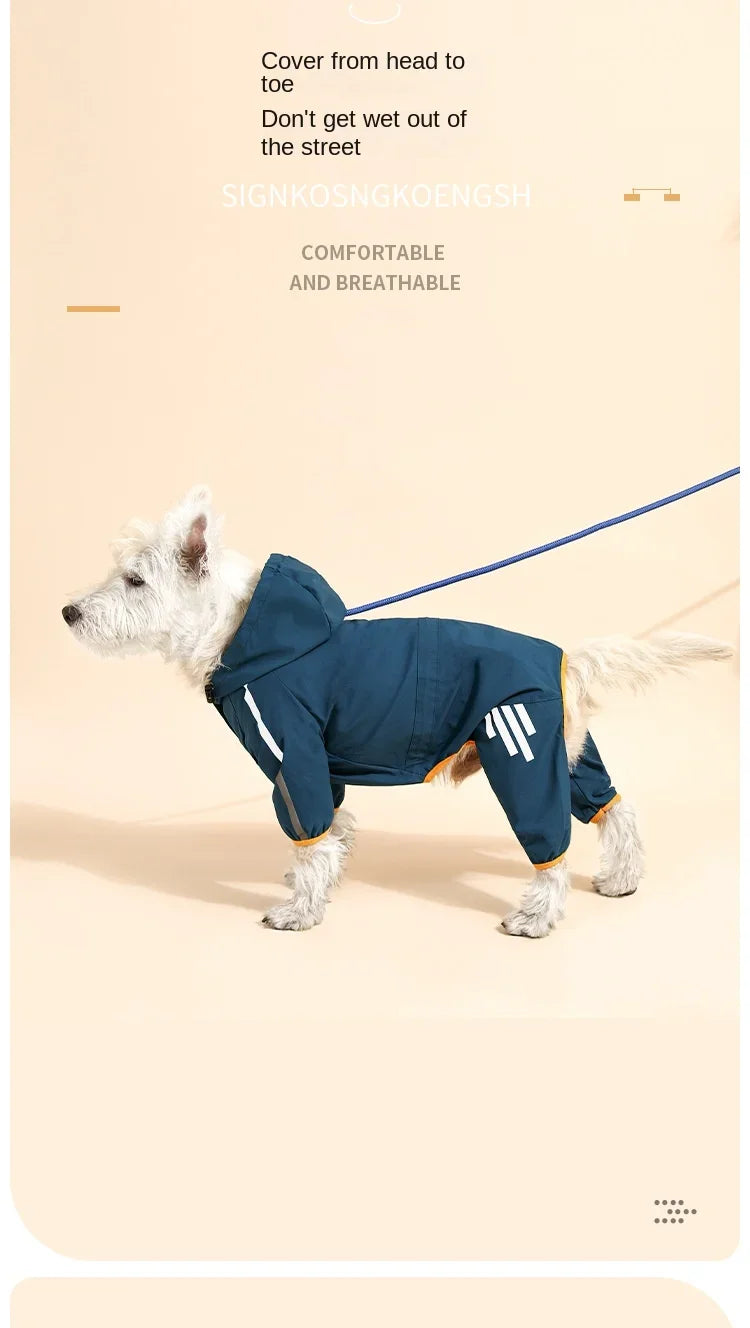 Pet Supplies Dog Clothing Raincoat Pet Clothing Hoodie Windproof Small Dog Raincoat Pet Hardshell Jacket