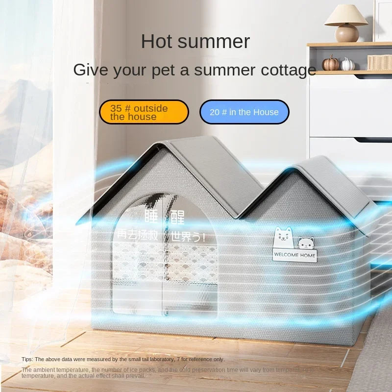 Cat Air Conditioning House Summer Cat Cooling Tool Nest Dog Ice House Dog Four Seasons Cat Pet Ice House