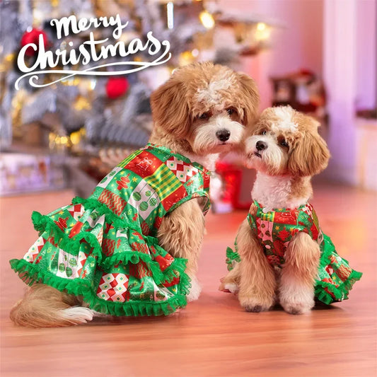 New Pet Clothes, Christmas Dresses, Cute Dog Clothes, Cat Christmas Party Costumes