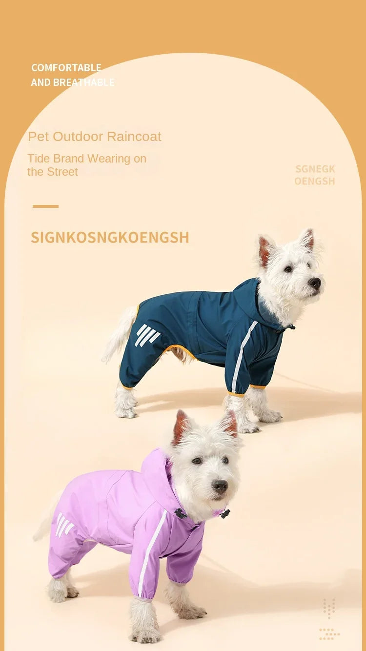 Pet Supplies Dog Clothing Raincoat Pet Clothing Hoodie Windproof Small Dog Raincoat Pet Hardshell Jacket