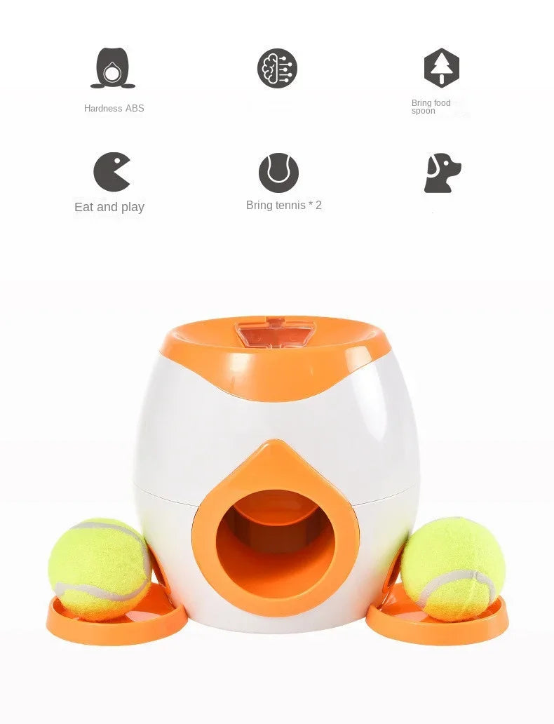 New Dog Tennis Food Reward Machine Dog Interactive Training Intelligent Automatic Leaky Food Pet Toy