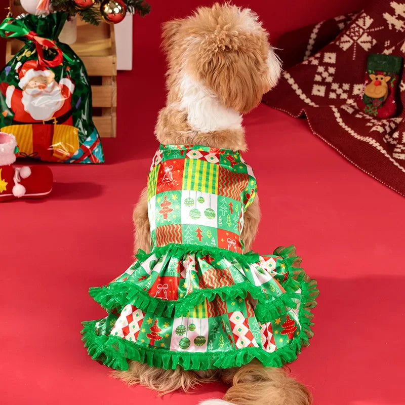 New Pet Clothes, Christmas Dresses, Cute Dog Clothes, Cat Christmas Party Costumes