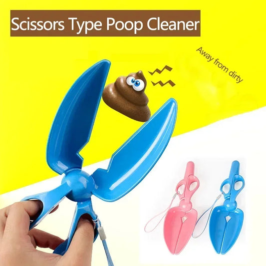 25cm Pet Pooper Scooper Scissor Poop Scoop Poop Cleaner Dog Poop Shovel Bag Clean Pick Up Dog Waste Picker Outdoor Cleaning Tool