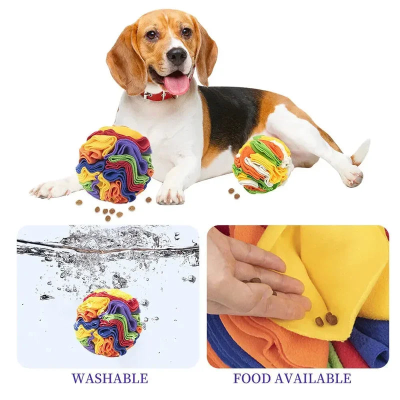 Dog Sniffing Ball Puzzle Interactive Toy Portable Pet Snuffle Ball Encourage Training Educational Pet Slow Feeder Dispensing Toy