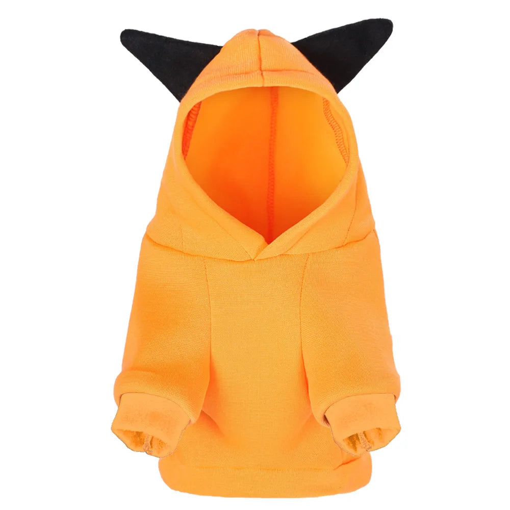 Dog Halloween Pumpkin Costume coat Pet Cosplay Costumes Puppy Warm Outfits Fleece Hoodie Animal Autumn Winter cat dogs Clothes