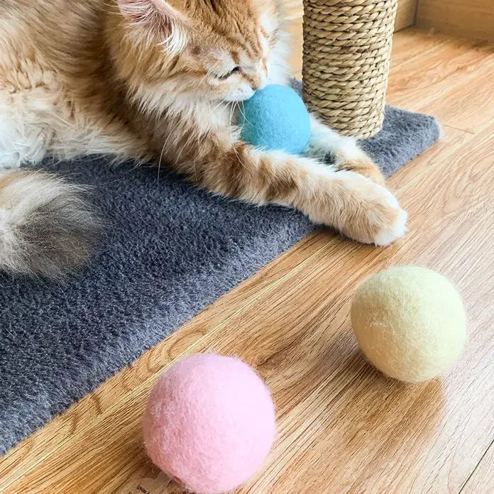 Interactive Ball Smart Cat Toys Plush Electric Catnip Training Toy Kitten Touch Sounding Pet Product Squeak Toy Ball