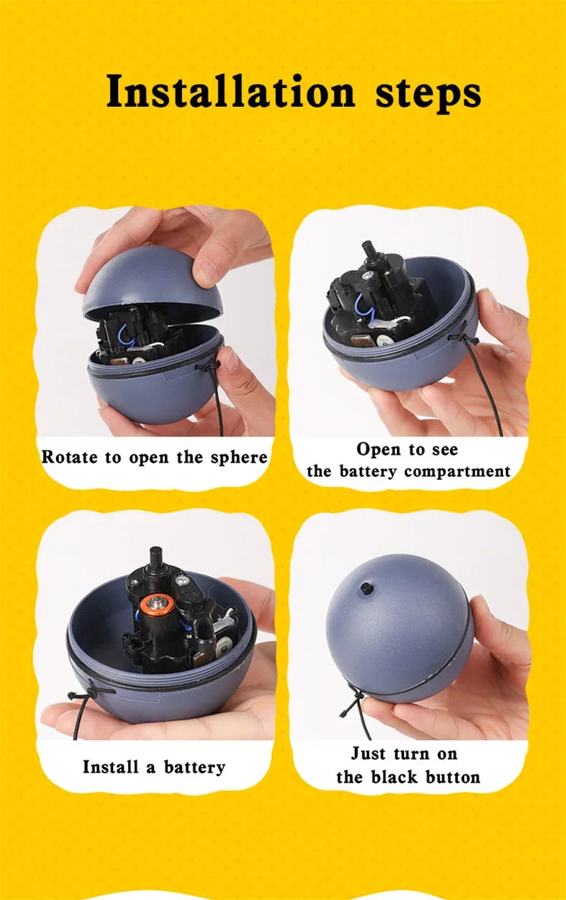 Cat Toys Mouse Teaser Ball Fun Moving Toy for Pet Cat Dog Electric Teaser Ball Automatic Intelligent Rolling Ball