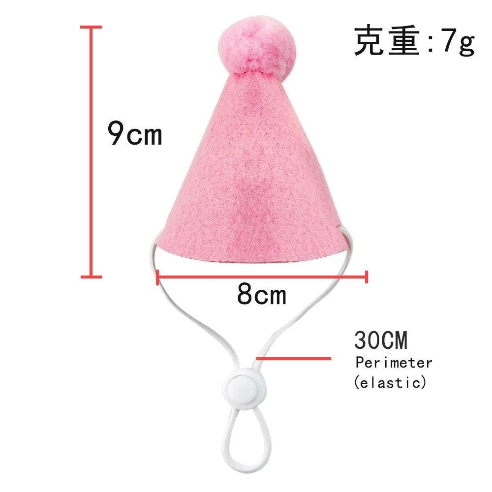 Pet Birthday Party Hat Bib Dogs Cat Dress Up Caps Bib Cat Saliva Towel Funny Photography Props Gift Cute Pet Costume Decoration