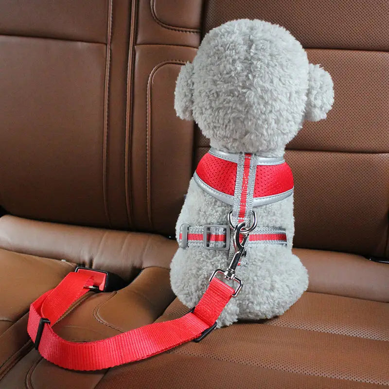 Adjustable Pet Car Seat Belt Pet Seat Vehicle Dog Harness Lead Clip Safety Lever Traction Dog Collars Dog Accessoires