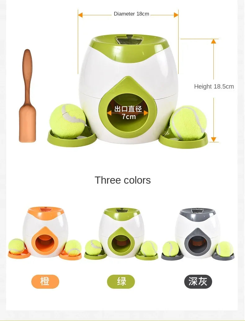 New Dog Tennis Food Reward Machine Dog Interactive Training Intelligent Automatic Leaky Food Pet Toy