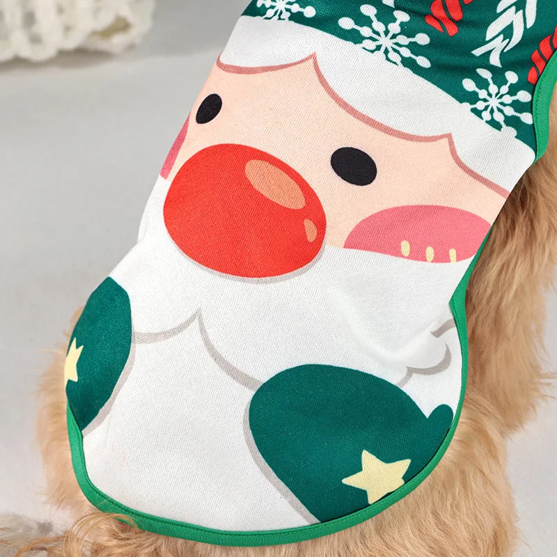 Autumn and Winter Christmas Pet Clothes Two-color Coat Pet Dog Clothes Into Holiday Pet Supplies