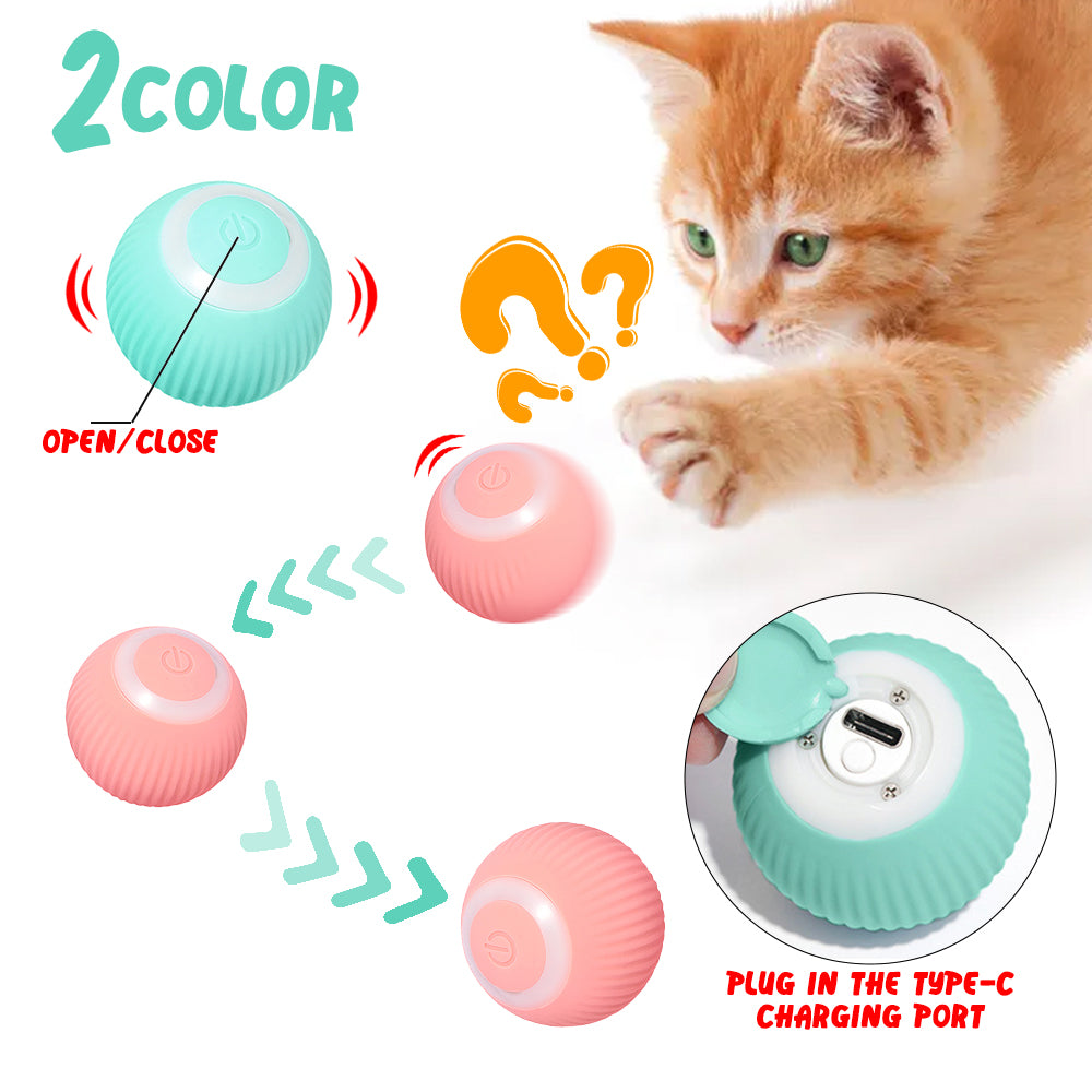 Smart Cat Toys Automatic Rolling Ball Electric Cat Toys Interactive For Cats Training Self-moving Kitten Toys Pet Accessories