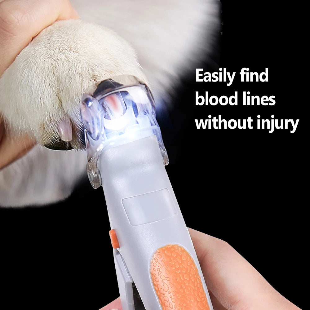 Professional Pet Nail Clipper Scissors Pet Dog Cat Nail Toe Claw Clippers Scissor LED Light Nail Trimmer for Animals Pet Supplie