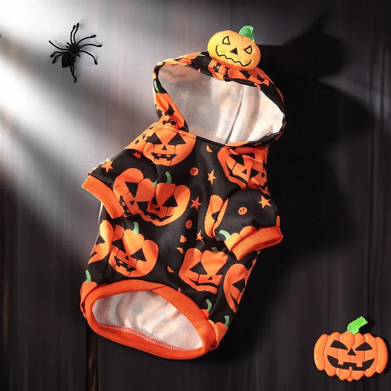 Dog, Cat, Pumpkin Hoodie Halloween Party Pet Clothing