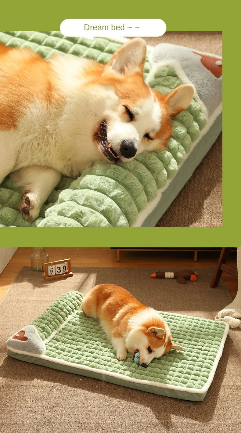 Four Season Dog Mat, Comfortable and Thick Pet Bed, Large Dog Sleeping Mat, Detachable and Washable Dog Bed Pet Supplies