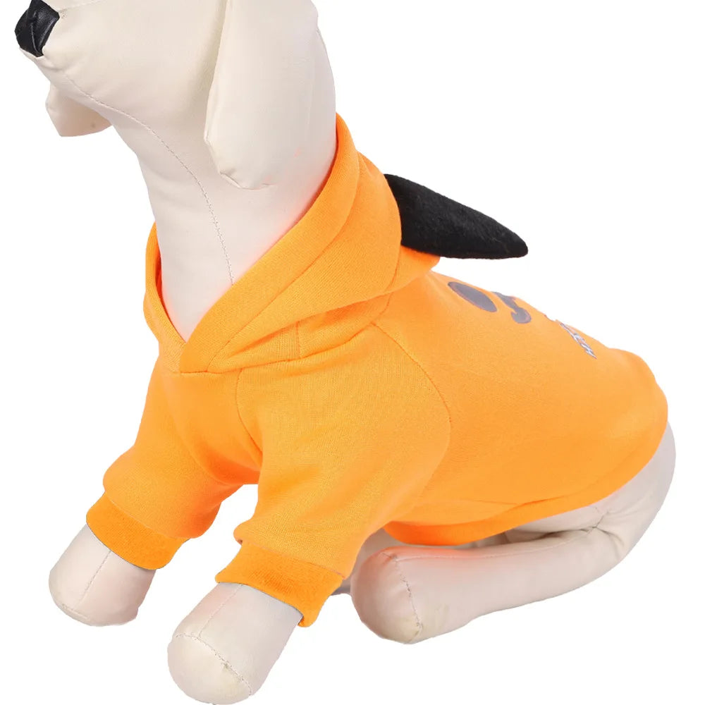 Dog Halloween Pumpkin Costume coat Pet Cosplay Costumes Puppy Warm Outfits Fleece Hoodie Animal Autumn Winter cat dogs Clothes