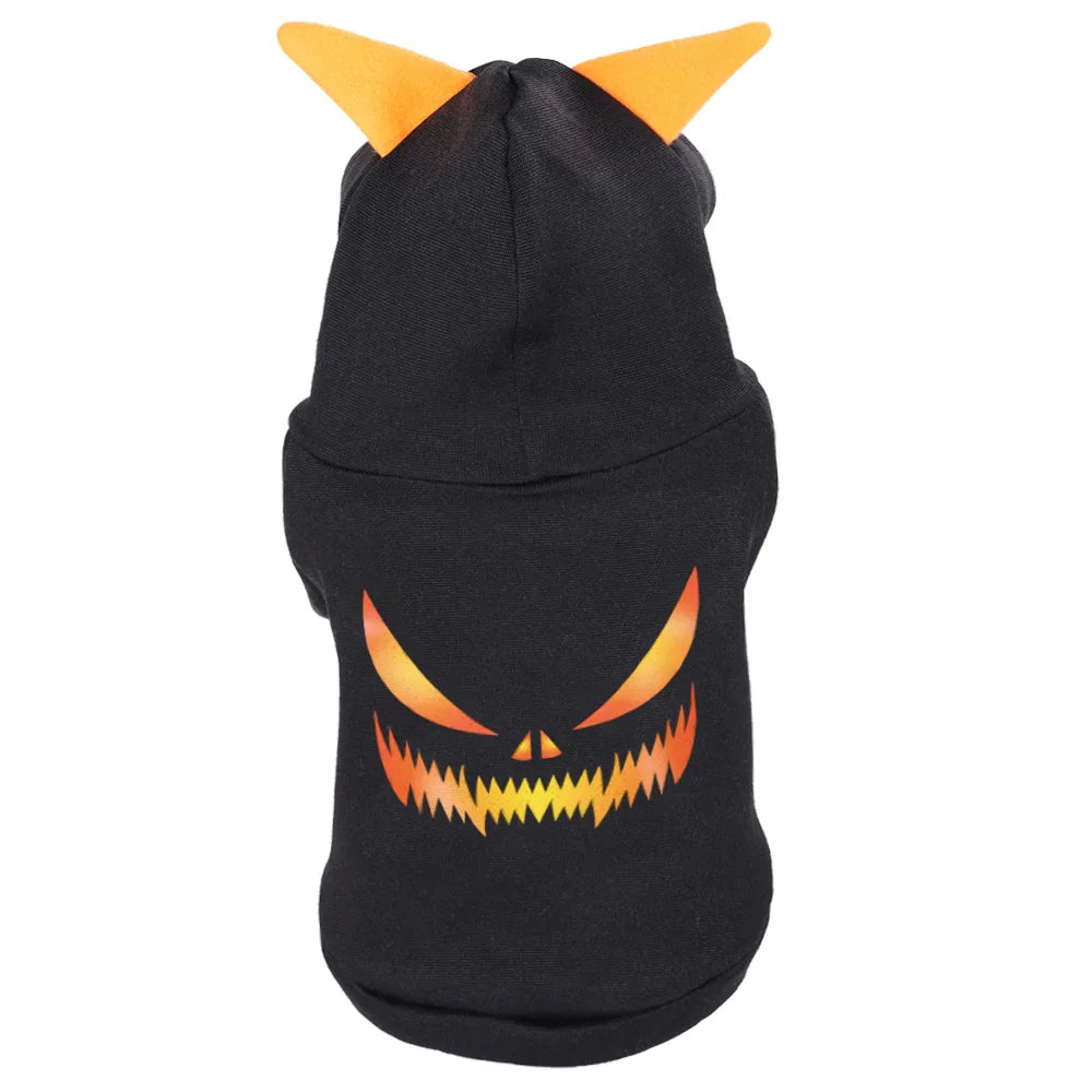 Dog Halloween Pumpkin Costume coat Pet Cosplay Costumes Puppy Warm Outfits Fleece Hoodie Animal Autumn Winter cat dogs Clothes