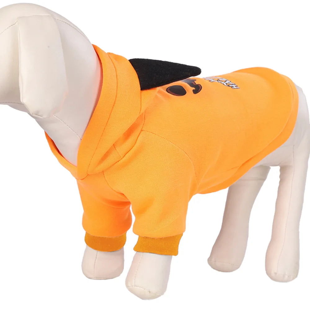 Dog Halloween Pumpkin Costume coat Pet Cosplay Costumes Puppy Warm Outfits Fleece Hoodie Animal Autumn Winter cat dogs Clothes