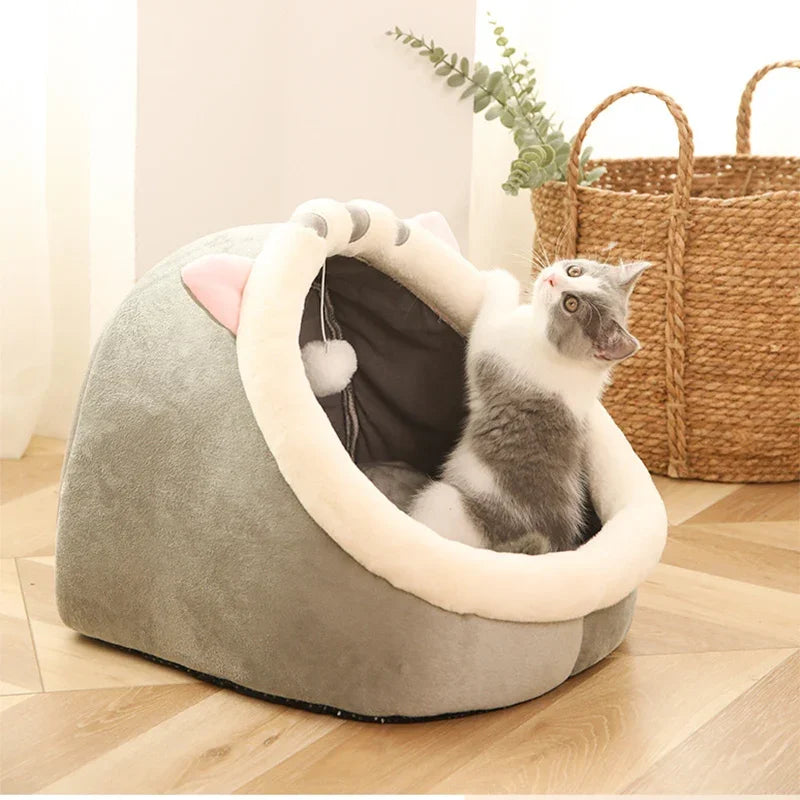 Cat Pad Bed Sweet Soft Warm Pet Basket Cozy Kitten Lounger Cushion Pet House Tent Small Dog Mat For Washable Cats winter Beds