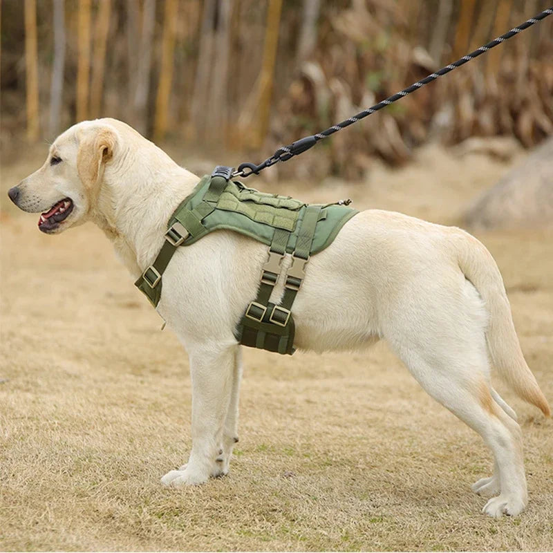 Large Dog Tactical Chest Strap Retractable Big Dogs Harness Collar for Dogs Tactical Pitbull Clothes Chest for Dog Accessories