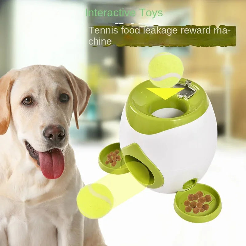 New Dog Tennis Food Reward Machine Dog Interactive Training Intelligent Automatic Leaky Food Pet Toy