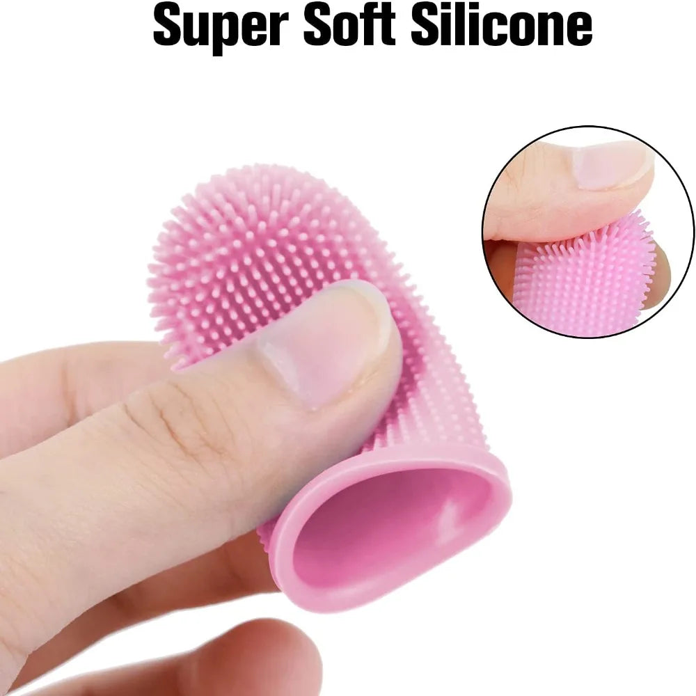 Dog Super Soft Pet Finger Toothbrush Teeth Cleaning Bad Breath Care Nontoxic Silicone Tooth Brush Tool Dog Cat Cleaning Supplies