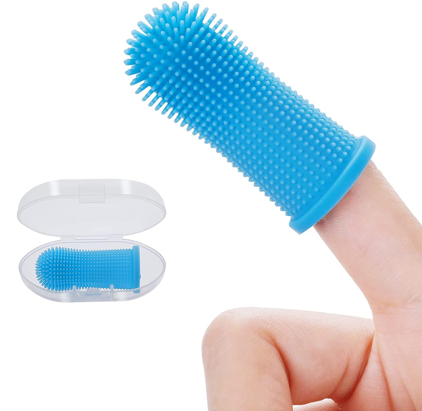 Dog Super Soft Pet Finger Toothbrush Teeth Cleaning Bad Breath Care Nontoxic Silicone Tooth Brush Tool Dog Cat Cleaning Supplies