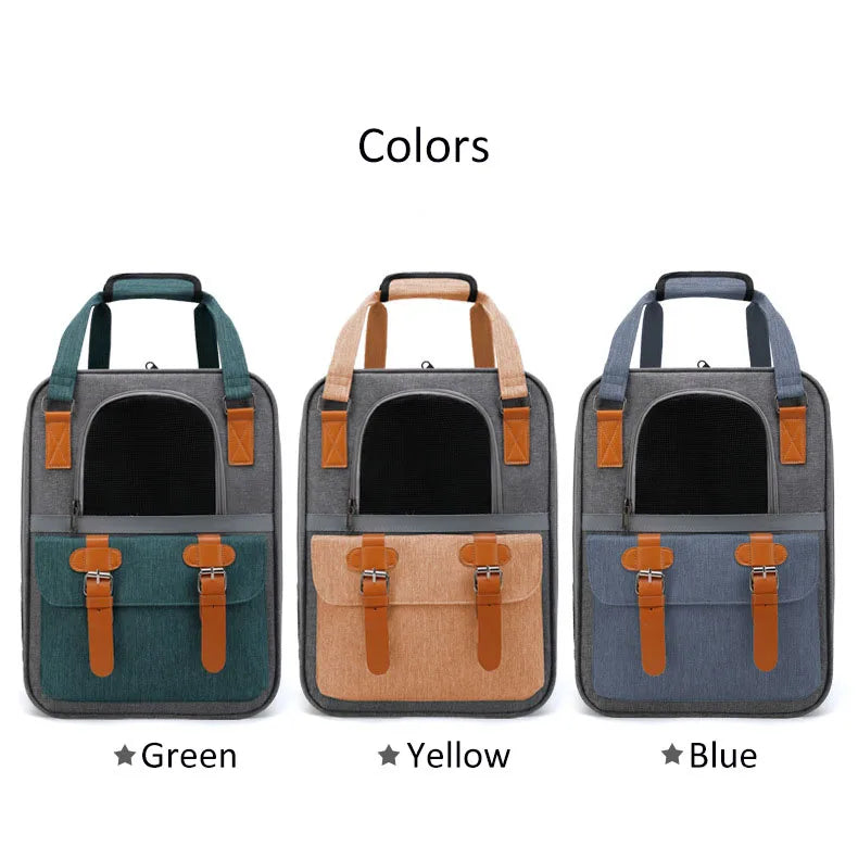 0- 10 KG CAT Pet Carriers Breathable Mesh Dog Backpack Foldable Large Capacity Cat Carrying Bag Outdoor Travel Pet Supplies bag