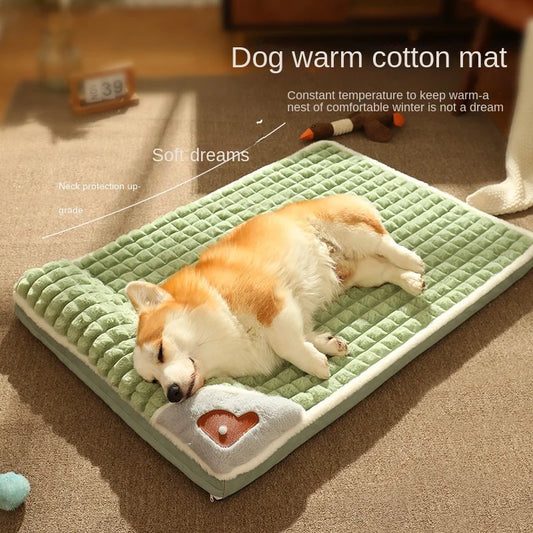 Four Season Dog Mat, Comfortable and Thick Pet Bed, Large Dog Sleeping Mat, Detachable and Washable Dog Bed Pet Supplies