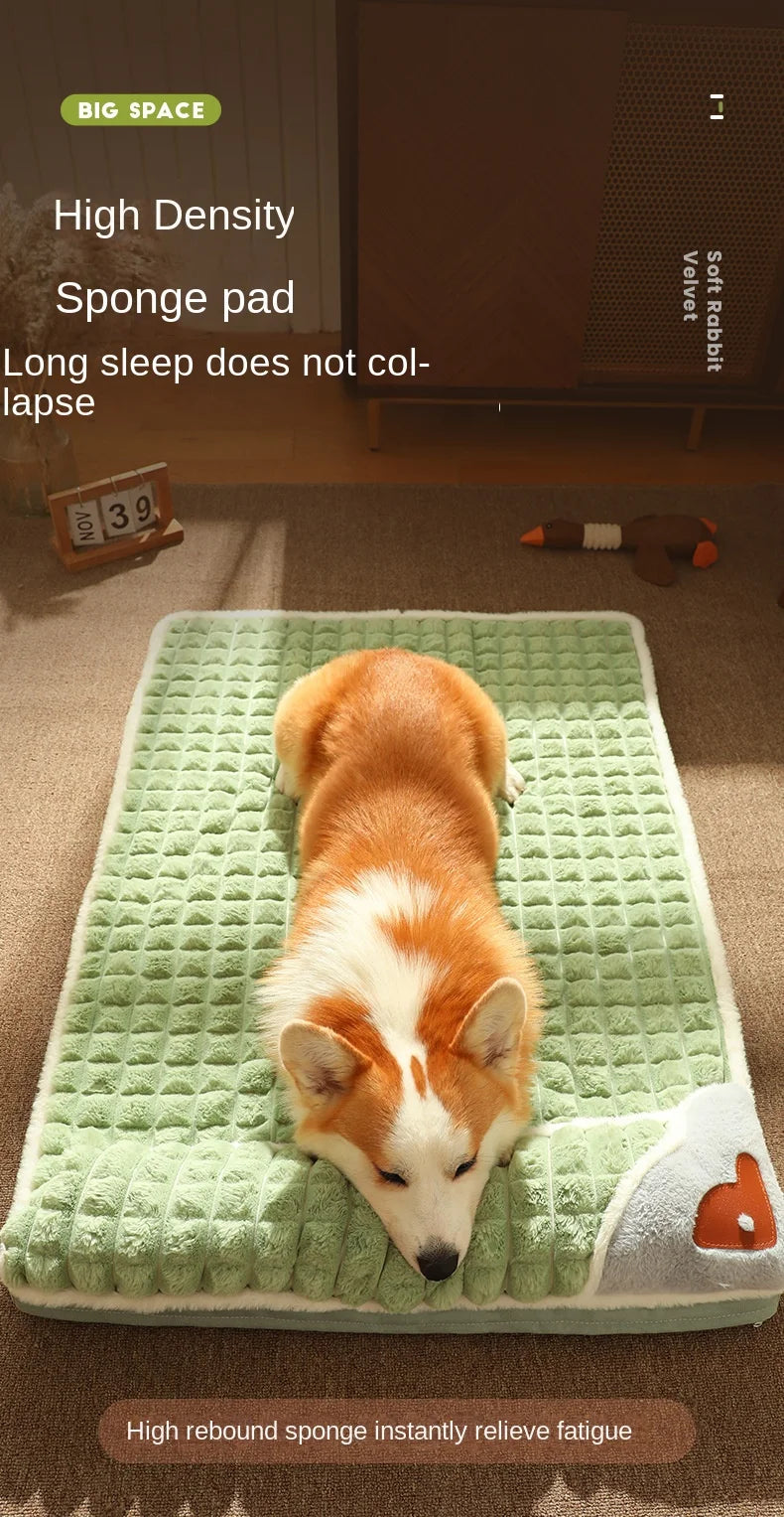 Four Season Dog Mat, Comfortable and Thick Pet Bed, Large Dog Sleeping Mat, Detachable and Washable Dog Bed Pet Supplies