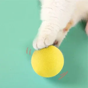 Interactive Ball Smart Cat Toys Plush Electric Catnip Training Toy Kitten Touch Sounding Pet Product Squeak Toy Ball