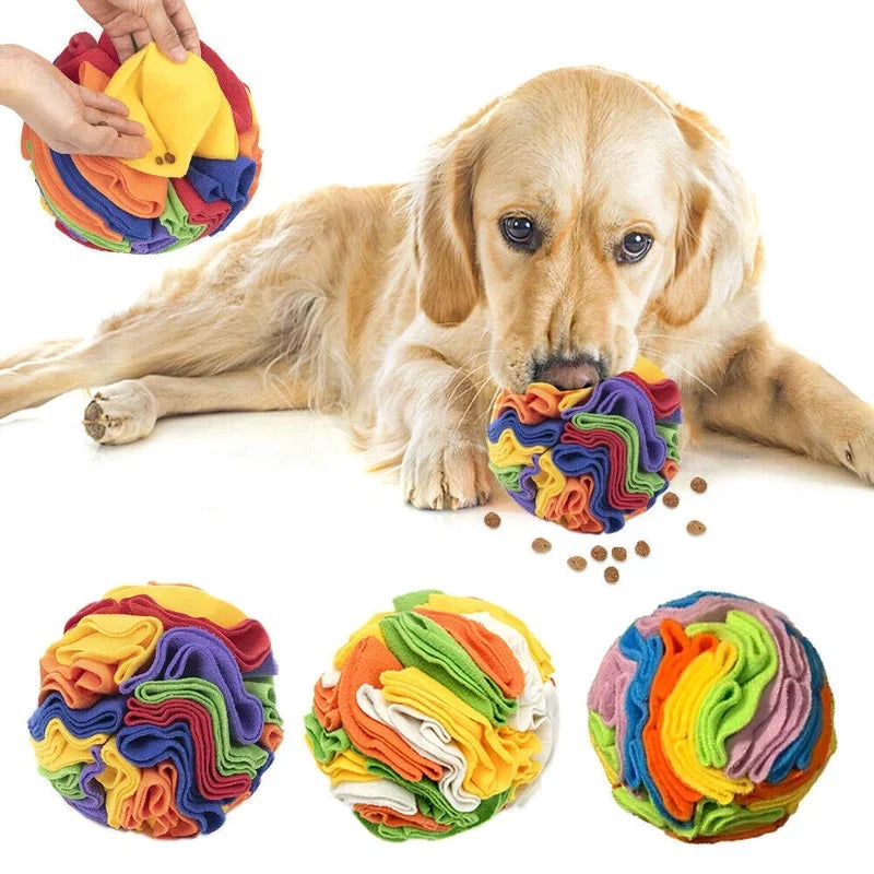 Dog Sniffing Ball Puzzle Interactive Toy Portable Pet Snuffle Ball Encourage Training Educational Pet Slow Feeder Dispensing Toy