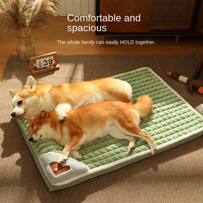 Four Season Dog Mat, Comfortable and Thick Pet Bed, Large Dog Sleeping Mat, Detachable and Washable Dog Bed Pet Supplies