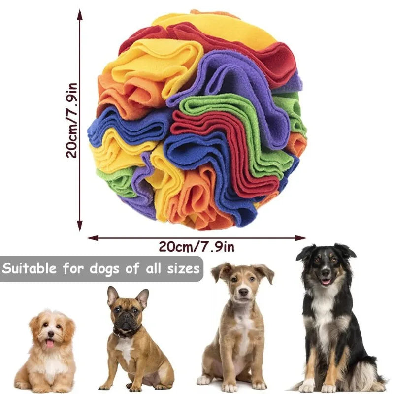 Dog Sniffing Ball Puzzle Interactive Toy Portable Pet Snuffle Ball Encourage Training Educational Pet Slow Feeder Dispensing Toy