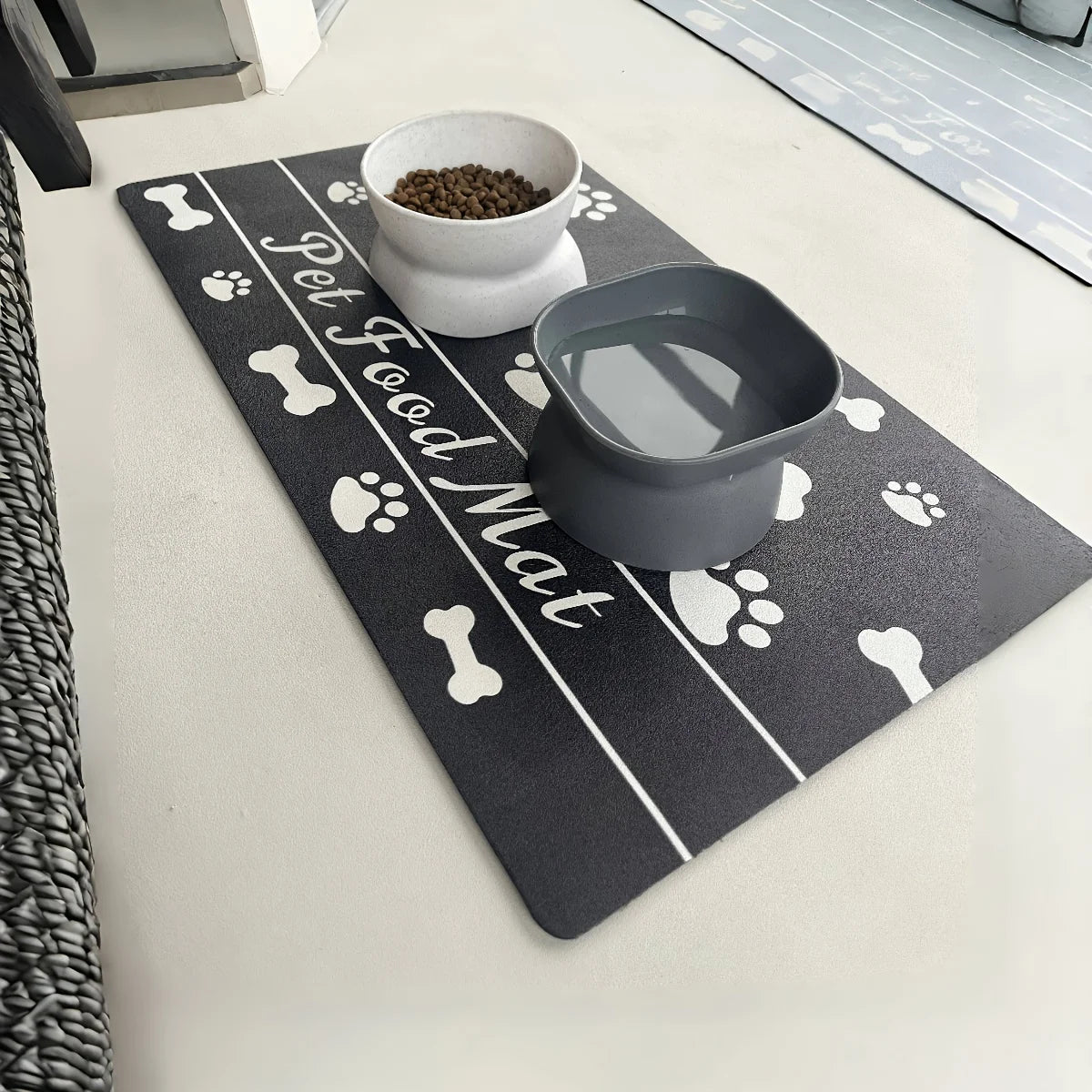 Pet Placemat No Stains Quick Dry Absorbent Dog Food Bowl Mat Cat Feed Mat Cat Dog Drinking Feeding Placemat Pet Feeder Pads