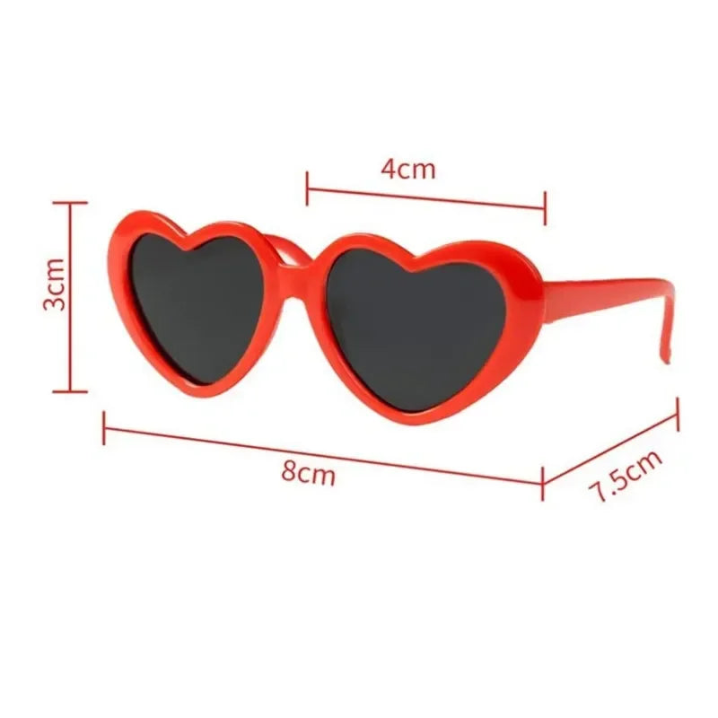 Dog Cats Glasses Heart Sunglasses Bows Pet Lovely Sunglasses for Pet Dogs Cat Yorkie Teddy Pet Hair Decor Photo Props