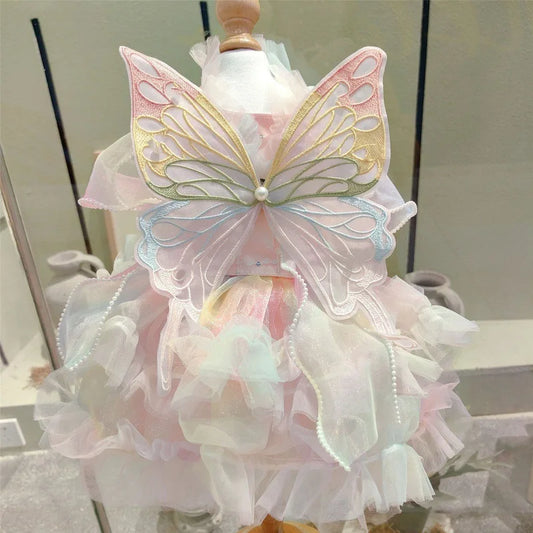 Summer Pet Dog Wedding Princess Clothes Pet Dog Dress For Dogs Skirt Summer York chihuahua poodle For Dogs Skirts party Dresses