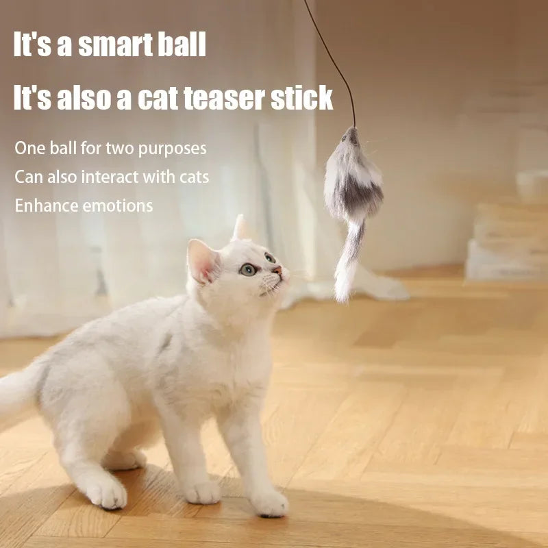 Cat Toys Mouse Teaser Ball Fun Moving Toy for Pet Cat Dog Electric Teaser Ball Automatic Intelligent Rolling Ball