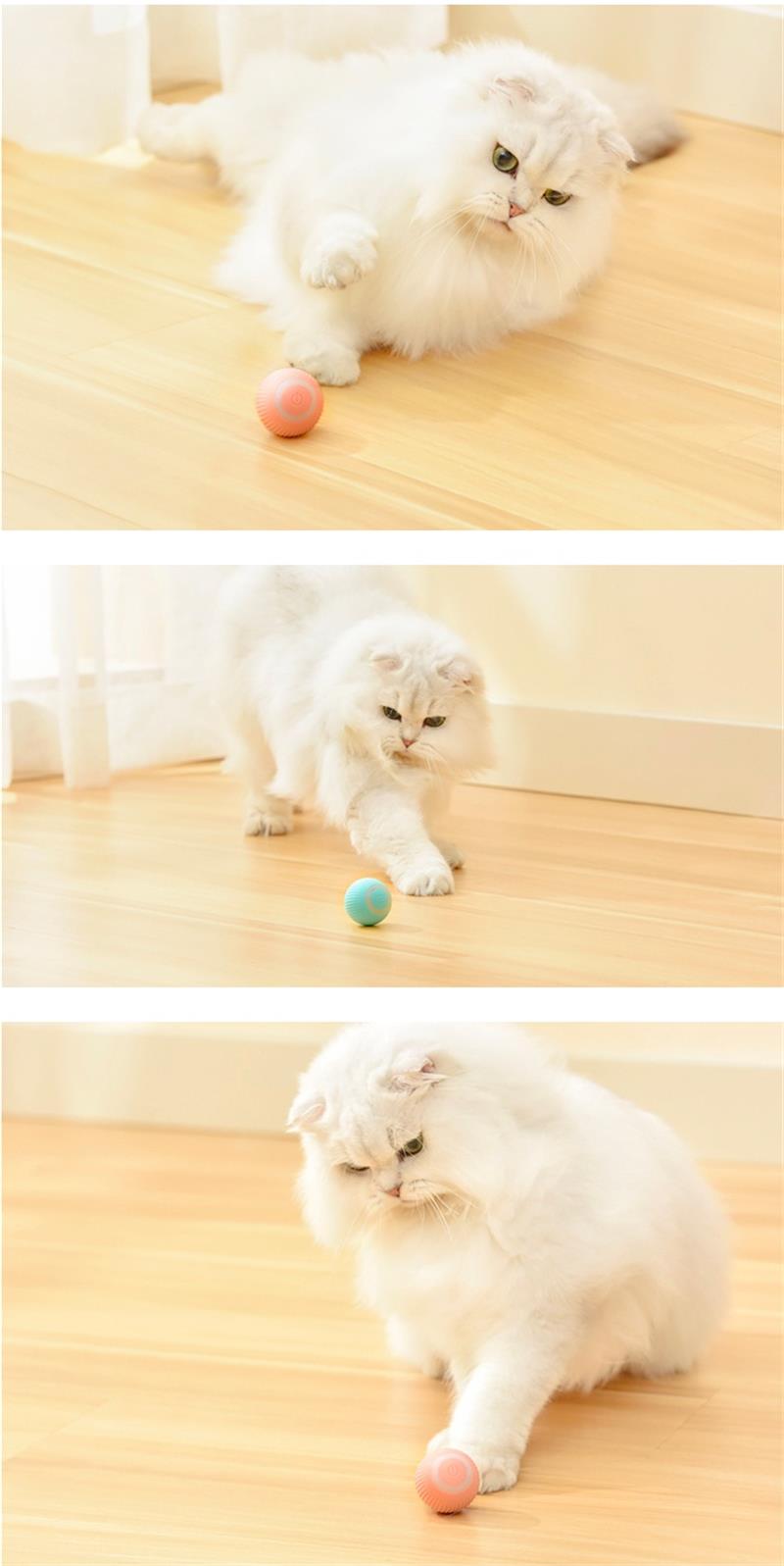 Smart Cat Toys Automatic Rolling Ball Electric Cat Toys Interactive For Cats Training Self-moving Kitten Toys Pet Accessories