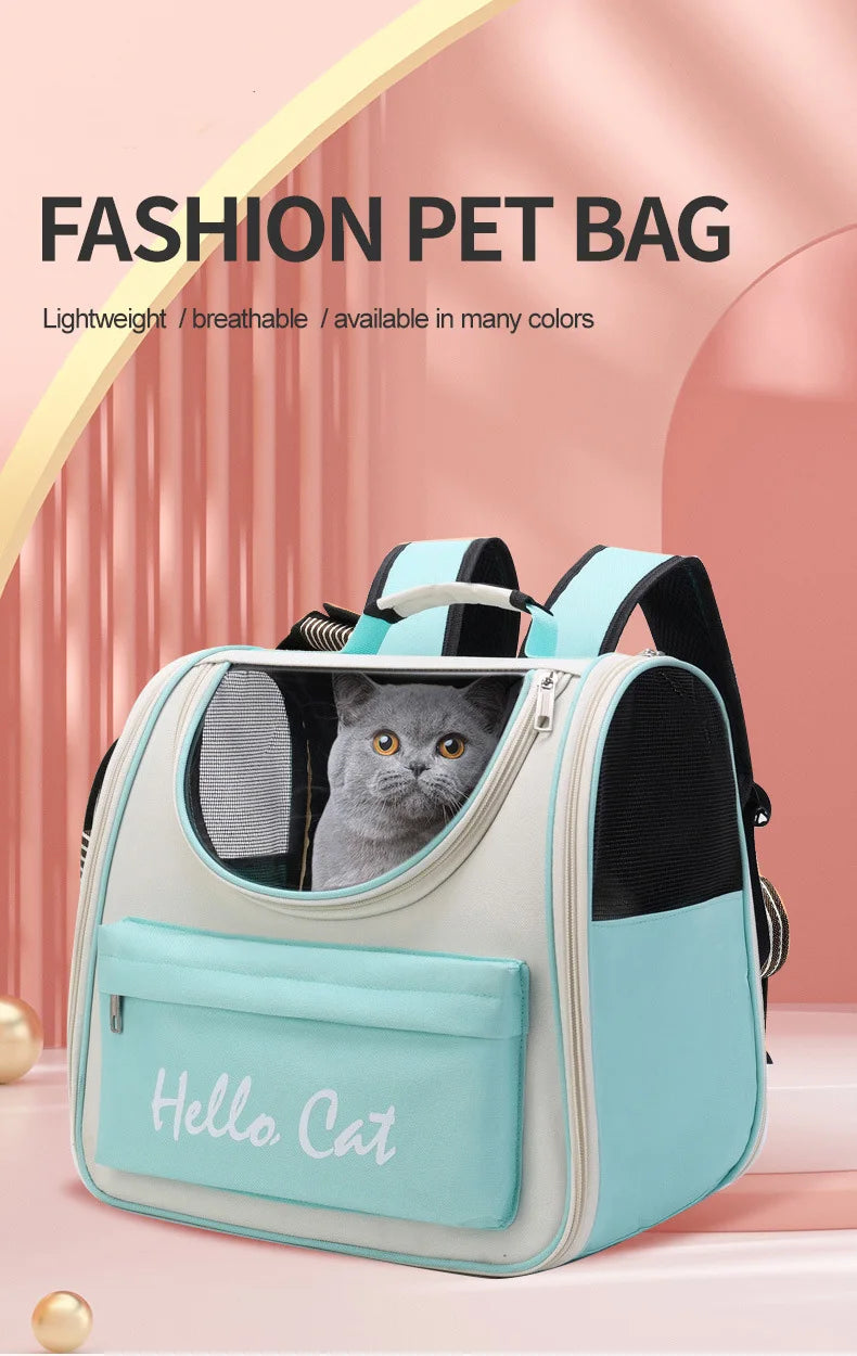 0-7.5kg Cat Outdoor Carrier Bag Breathable Portable Cat Backpack Travel Transparent Bag For Cats Dogs Carrying Pet Supplies