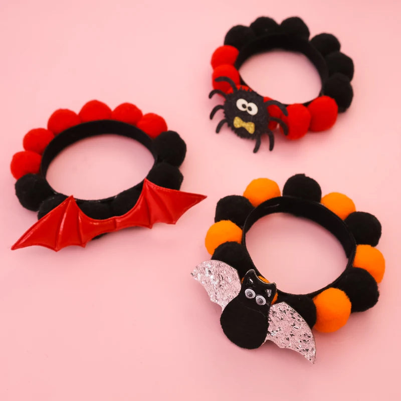 Halloween Dog Accessories Puppy Bow Tie Skull Pet Supplies Bow Pet Dog Bow Tie/tie Puppy Headdress  Harness